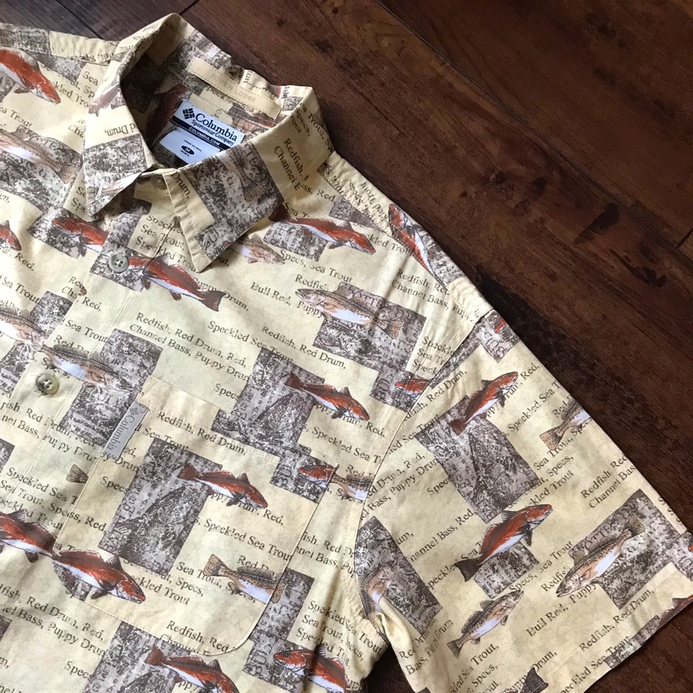 Mens Columbia Fishing Shirt M